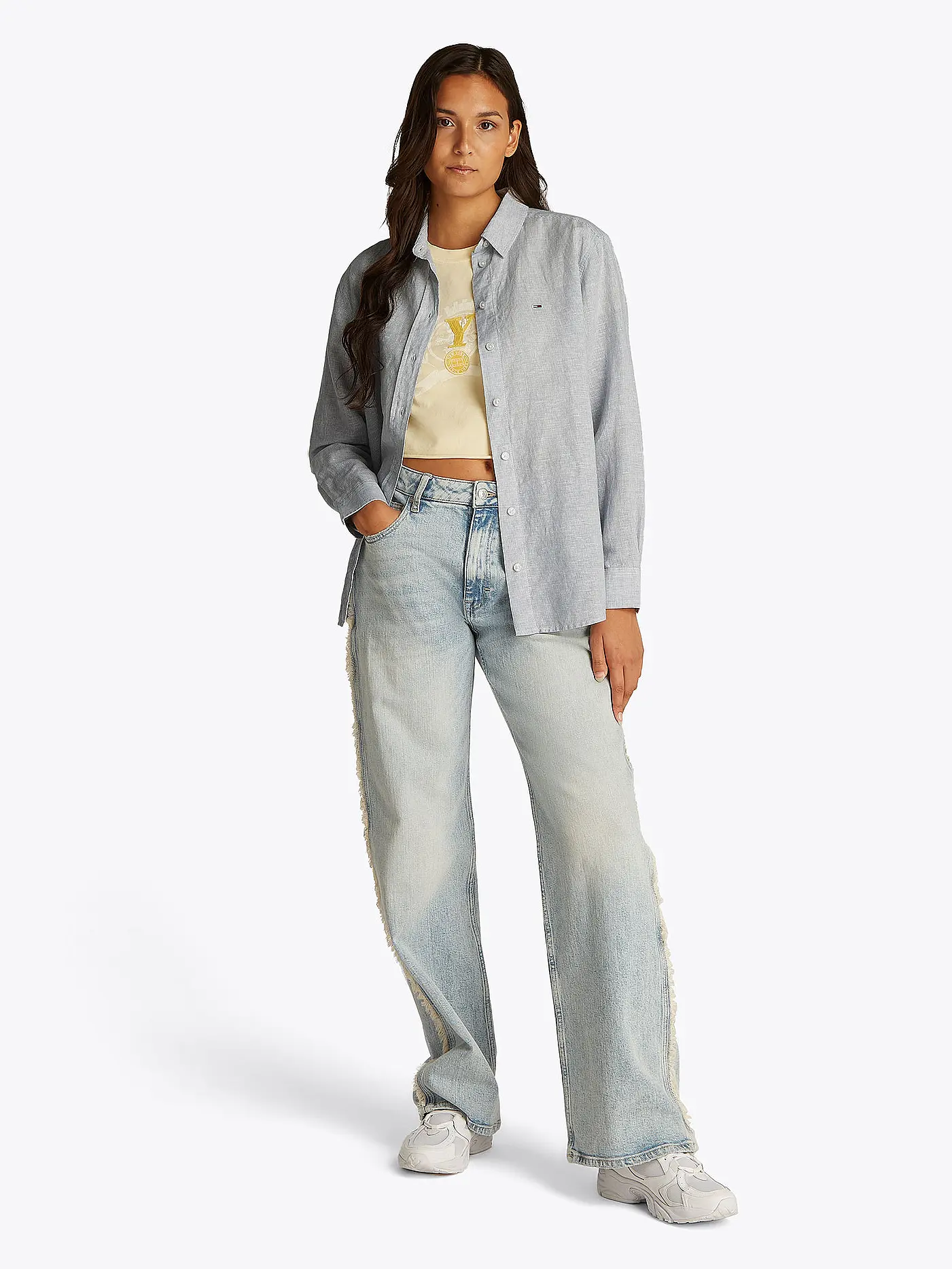 TOMMY JEANS | Hemdbluse | hellblau